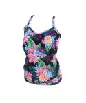 Ladies Printed Tankini - 52 Blk pink