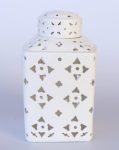 White Square Cut-out Ginger Jar – 39X22CM