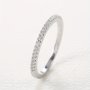 Minimalist Style Eternity Ring Paved Shining Zirconia Silvery Golden Rosy Make Your Call Engagement Wedding Jewelry