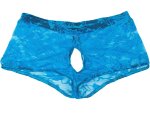 Neon Lace Double Pleasure Short - Turquoise