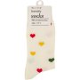 Clicks Trendy Socks Cream With Multi Heart 7-11