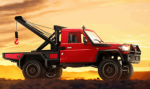 MN82T LC79 Land Cruiser 4WD Tow Truck Rtr- Red