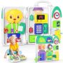 Montessori Toys For 1-2 Year Old Boy Girl Bilingual Busy Board For Toddlers 1-3 Educational Toddlers Toys For Ages 0-2 Birthday Gifts For 1+ Year O