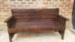 3 Seater Brown Stained And Sealed Bench