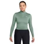 Nike Women's One 1 4 Zip Fitted Long Sleeve Top