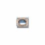 Rose Gold Enamel With Oval Natural Stones Blue Topaz Link
