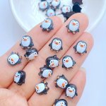 50PCS Cute Resin MINI Penguin Series Flat Back Stone Figurines Diy Wedding Scrapbook Manicure Accessories Scene Decor Festivals