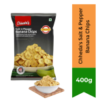 S Salt & Pepper Banana Chips 400G Crunchy Fried Banana Slices Spicy Savoury Snack South Africa India Bazaar - 400G
