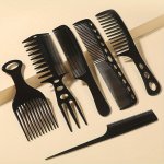 6PCS SET Hairdressing Comb Set Wide Tooth Hair Comb Oil Head Double Sided Hair Styling Comb Hairdressing Comb Anti Static Hair C