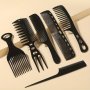 6PCS/SET Hairdressing Comb Set Wide Tooth Hair Comb Oil Head Double Sided Hair Styling Comb Hairdressing Comb Anti Static Hair Comb Dense Tooth Comb