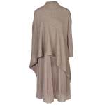 Poloneck Pointy Knit Mesh Dress - Mushroom Free