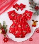 Christmas Reindeer Romper And Headband