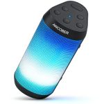 Ancober Portable Wireless Bluetooth Speaker With HD Powerful Stereo Sound 8 Cool LED Light Modes IPX4 Waterproof 30H Playtime Tw