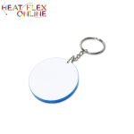 Sublimation Round Polymer Keyring – Blue 49MM