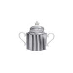 Ivory Noir Sugar Pot Black & White