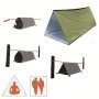 Emergency Survival Shelter 2 Person Emergency Tent Emergency Shelter With 1 Plastic Whistle Waterproof Thermal Blanket Tent For Camping Hiking Outdoor Adventure Activities