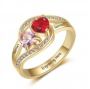 N2018 - Personalized Gold Over 925 Sterling Silver Cz Ring