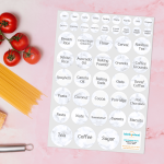 White Marble Pantry Labels