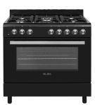 ELBA 90CM Black 5 Burner Gas Stove With Gas Oven - 04 96CL828B