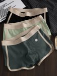 Stylish Ultra-soft Series - 3 Pcs Men's Fashion Belt Striped Stretchy Boxer Briefs - Comfy & Antibacterial & Breathable Underwea