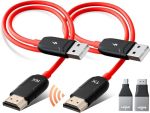 Lxjadap Wireless HDMI Transmitter And Receiver 4K Decode 1080P@60HZ Ultra HD Video Output Wireless HDMI 2.4G 5.8G Plug&play For