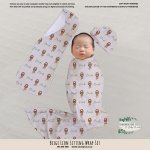 Wrap Set Swaddle Set Beige Lion Sitting Wrap Set