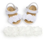 Summer Flower Sandal And Headband White Size 1