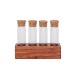 4 Tube Rosewood Vase