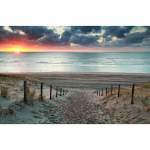 Canvas Sand Path At Sunset
