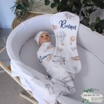 Wrap Set Swaddle Set Airplane Air Balloon Vintage