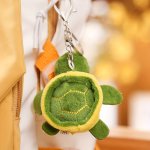 Cute Green Sea Turtle Plush Keychain - Soft MINI Tortoise Charm For Bags & Gifts Ocean-themed Accessory