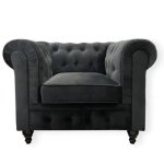 1 Seater Chesterfield Charcoal