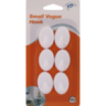 White Small Vogue Hook 6-PACK
