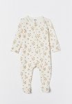 Cotton On Organic Pointelle Zip Romper - Milk ditsy Daisy