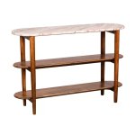 Helsinki Marble And Wood Console Table