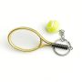 Creative Tennis Racket MINI Tennis Racket Keychain Pendant Gift Gold