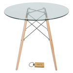 Smte- Round Coffee Side Table T2-VC4006-80-57 And Keyring 4 Pack With Keychain