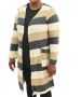 Ladies Stripe Cardigan - 60 / Bge/chrc