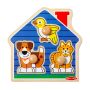 Melissa & Doug House Pets Jumbo Knob Wooden Puzzle 3-PIECE Set