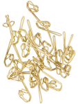 25 Pack Brass Curtain Hooks - 25 Pieces Beige gold