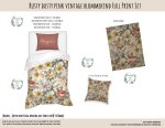 Kids Duvet Set Rusty Dusty Pink Vintage Blommekind Full Print