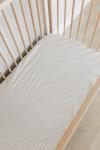 Grid Washed Cotton Cot Fitted Sheet - Large Sa Cot: 132CM X 66CM X 10CM