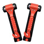 Cuxus 2 Pack Car Safety Hammer Window Breaker Seatbelt Cutter Auto Bus Emergency Escape Tool Vehicle Window Punch Glass Breaker