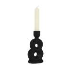 Candle Holder Polyresin Black 7.4X4.8X15.2CM.