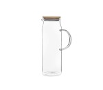 Cylinder Glass Jar Wdn Lid 1.5L
