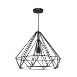 Prisma Metal Pendant Light Black Copper Chrome - Large Chrome