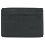Genuine Leather Card And Id Holder - Matt Black