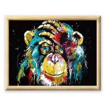 Adult Paint By Numbers With Frame - Monkey Business