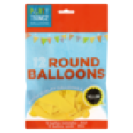 Yellow Round Balloons 12-PACK