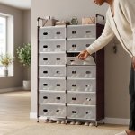 7 Layer Floor Standing Shoe Rack With Open Top Shelf